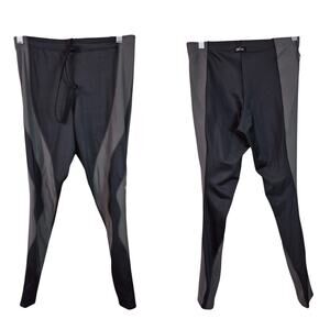 CW-X Black Gray Performance Compression Leggings Tights Activewear Pants M
